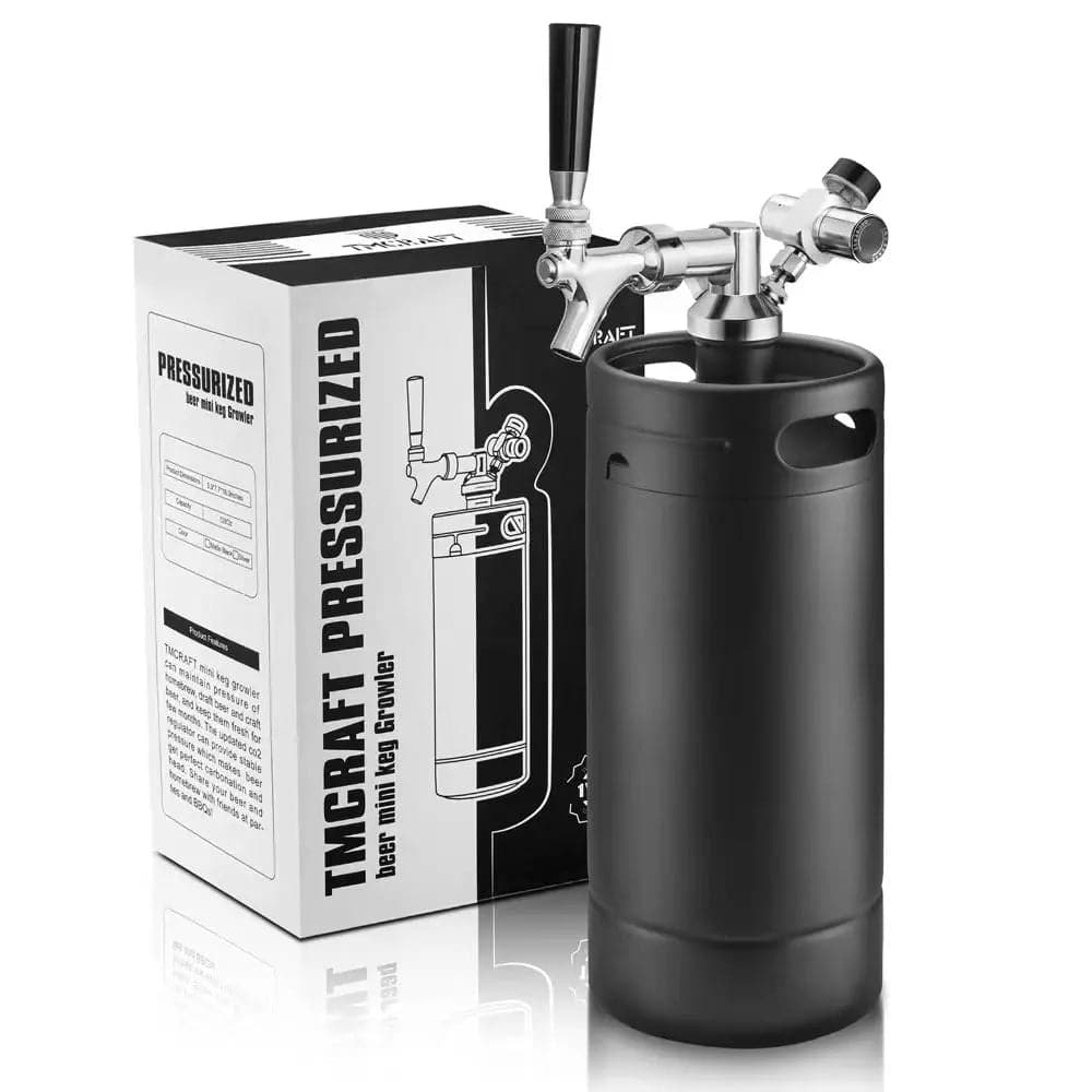 tmcraft 128oz mini keg growler black main photo
