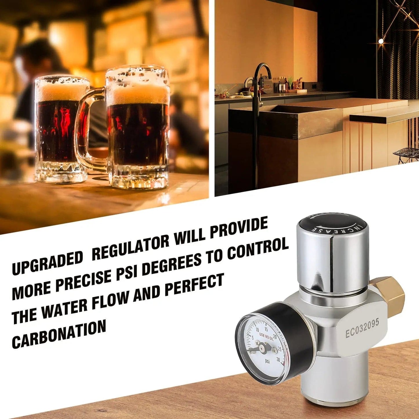 tmcraft 170oz mini keg growler silver regulator details