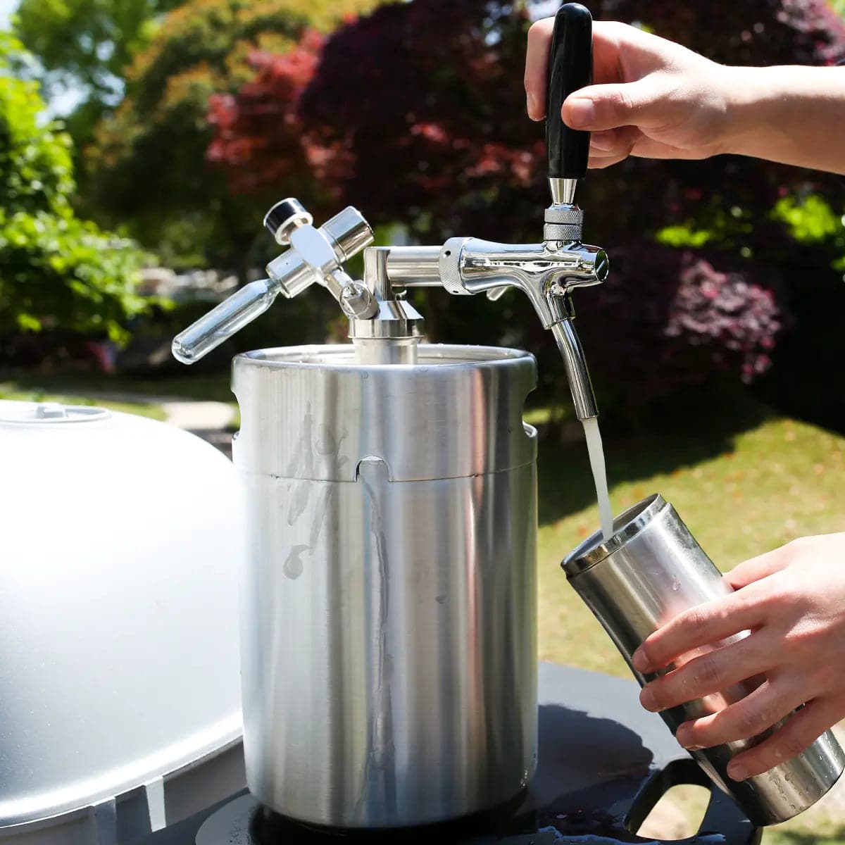 tmcraft 170oz mini keg growler silver show photo
