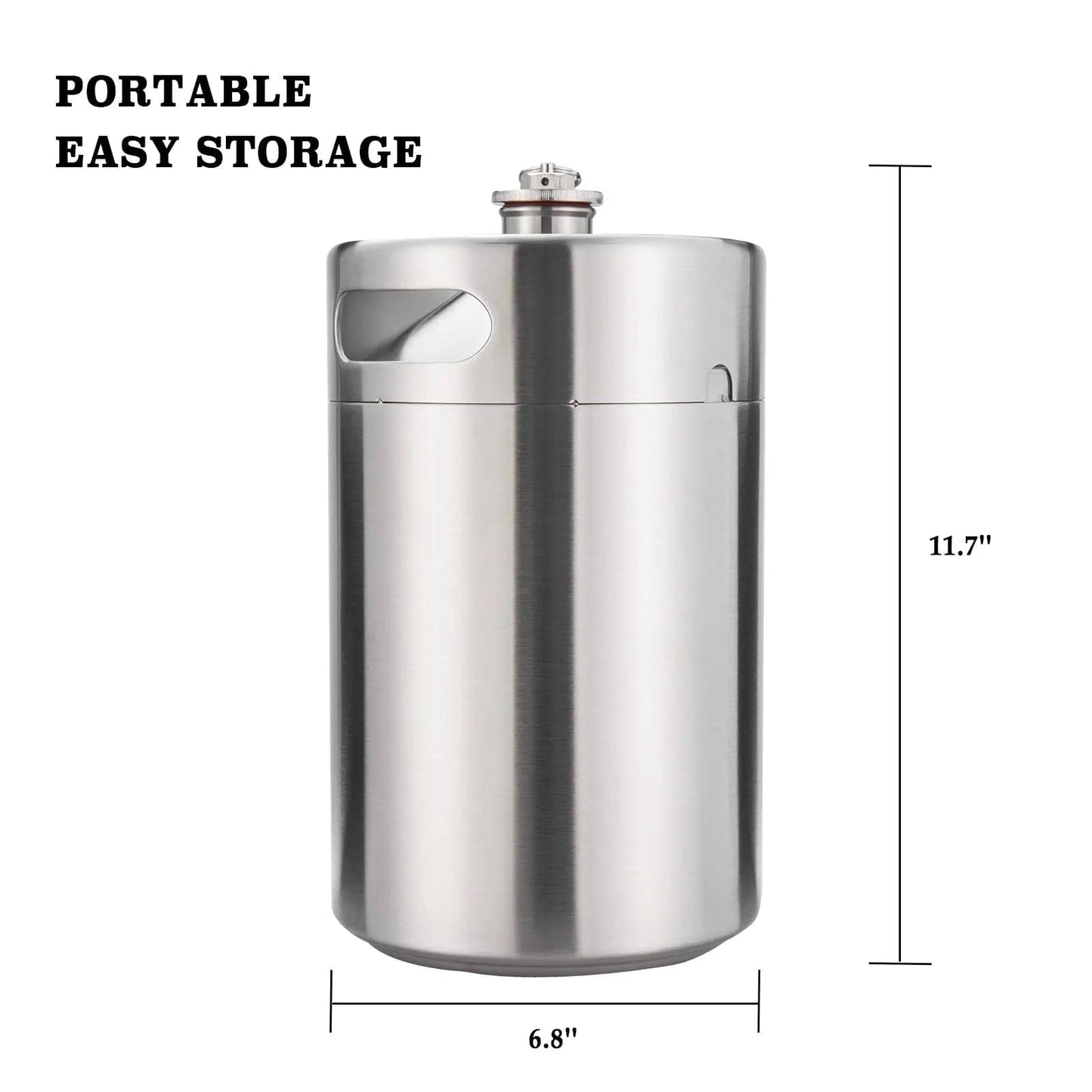 tmcraft 170oz stainless steel mini keg size photo