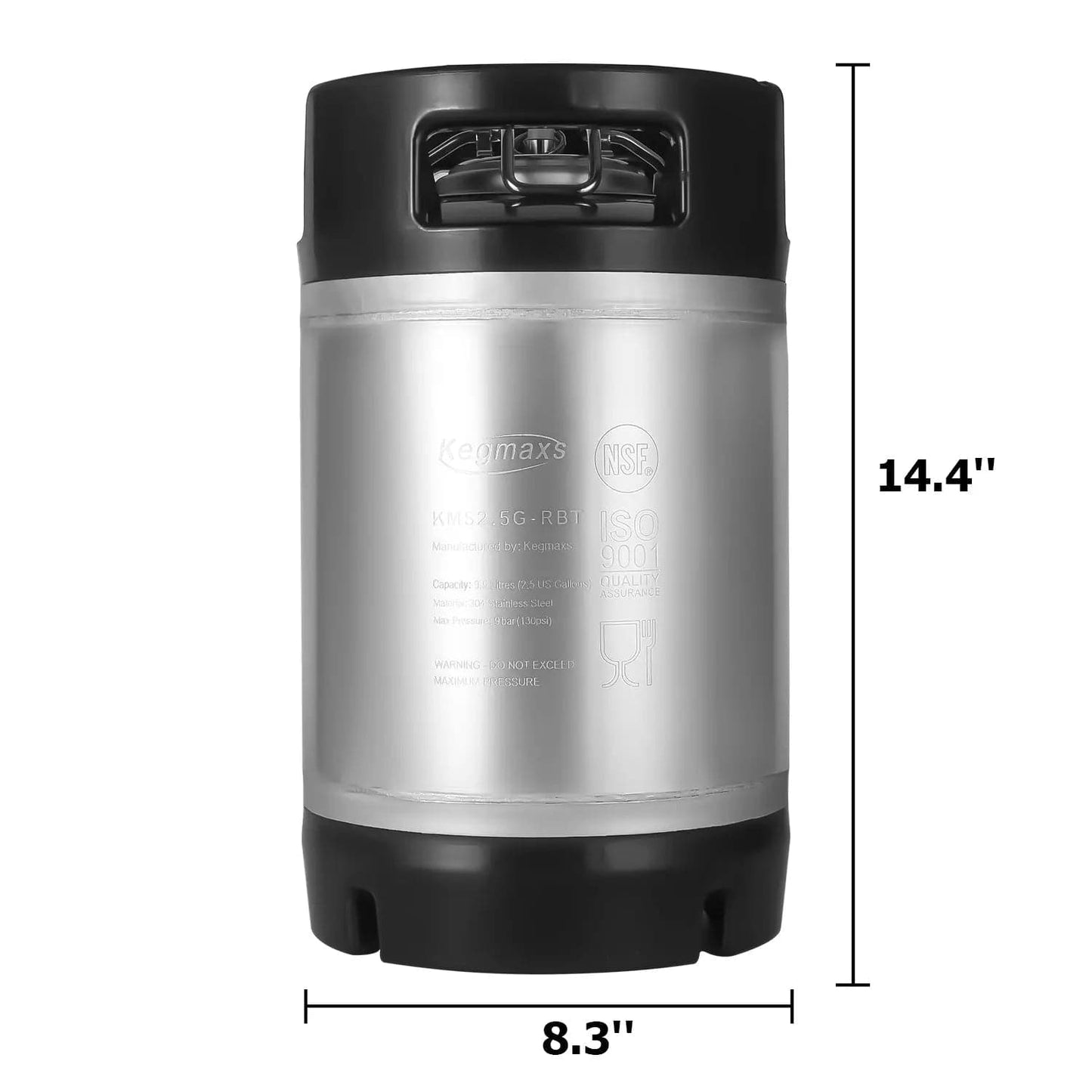 tmcraft 2.5 gallon ball lock keg size photo