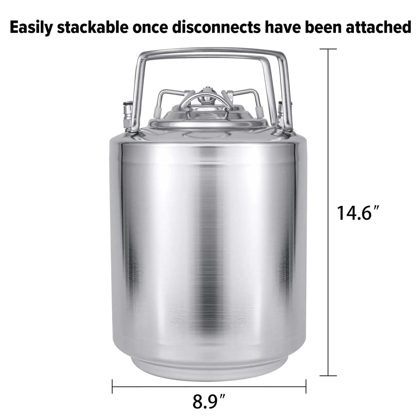 tmcraft 2.6 gallon mini corny keg size photo
