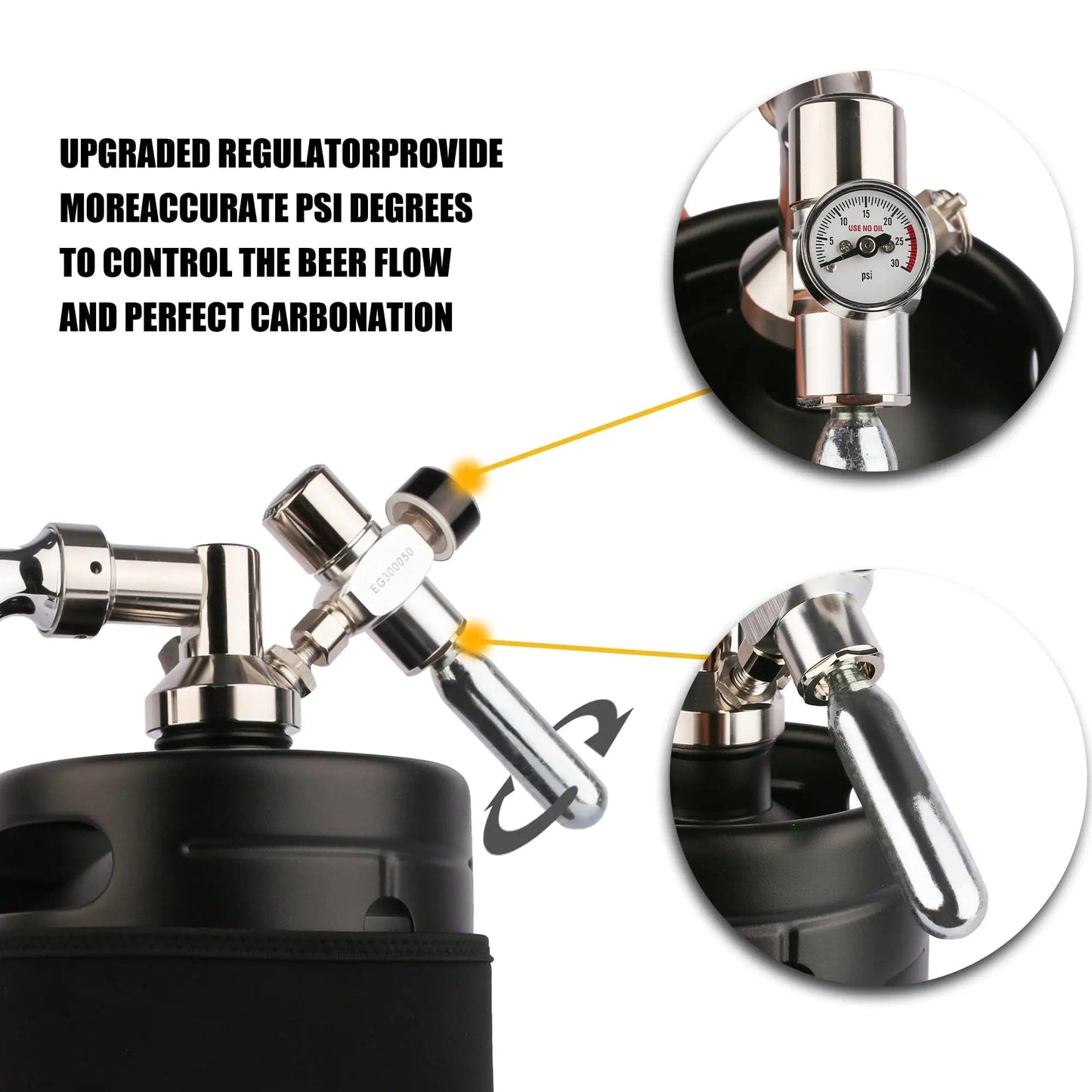tmcraft 64oz mini keg growler black products details