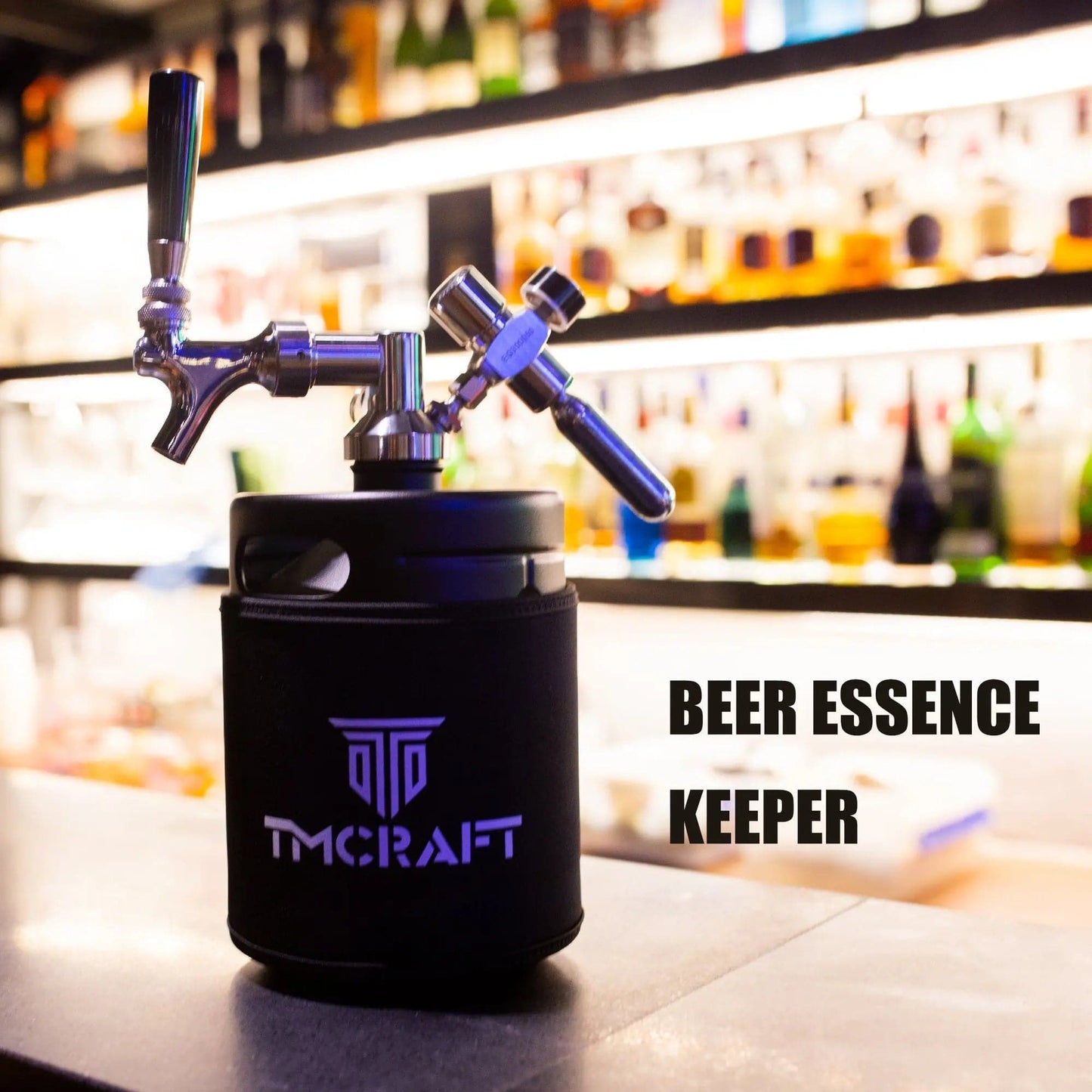 tmcraft 64oz mini keg growler black show photo 1