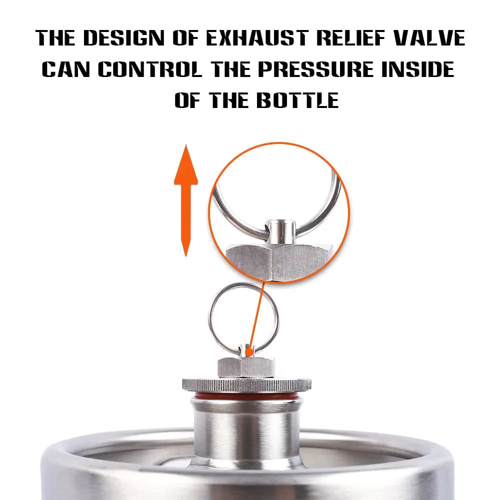 tmcraft 64oz stainless steel mini keg lid details