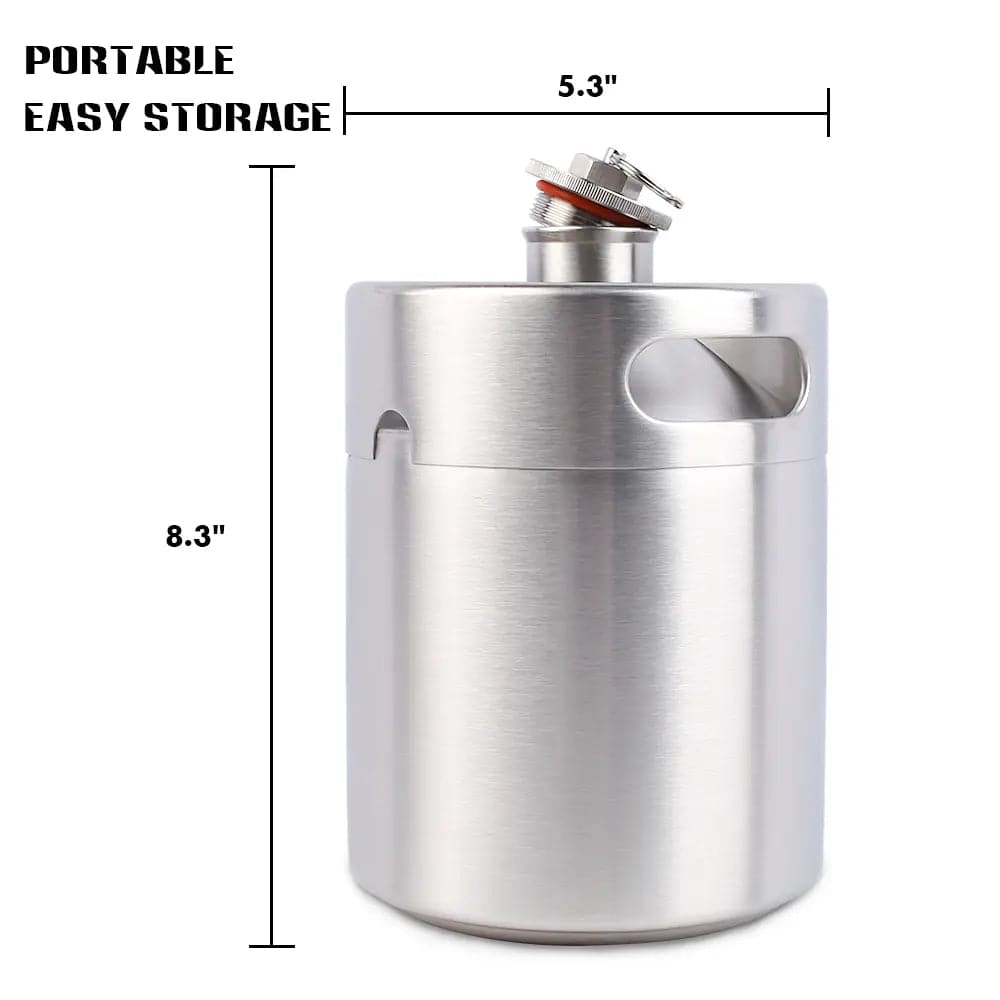 tmcraft 64oz stainless steel mini keg size photo