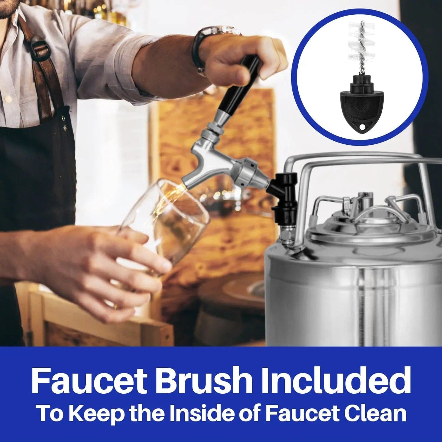 tmcraft stainless steel quick disconnect beer keg faucet show photo 1