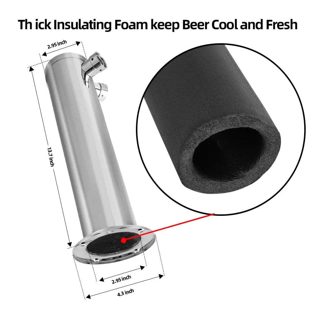 tmcraft triple faucet draft beer tower dispenser size photo 1