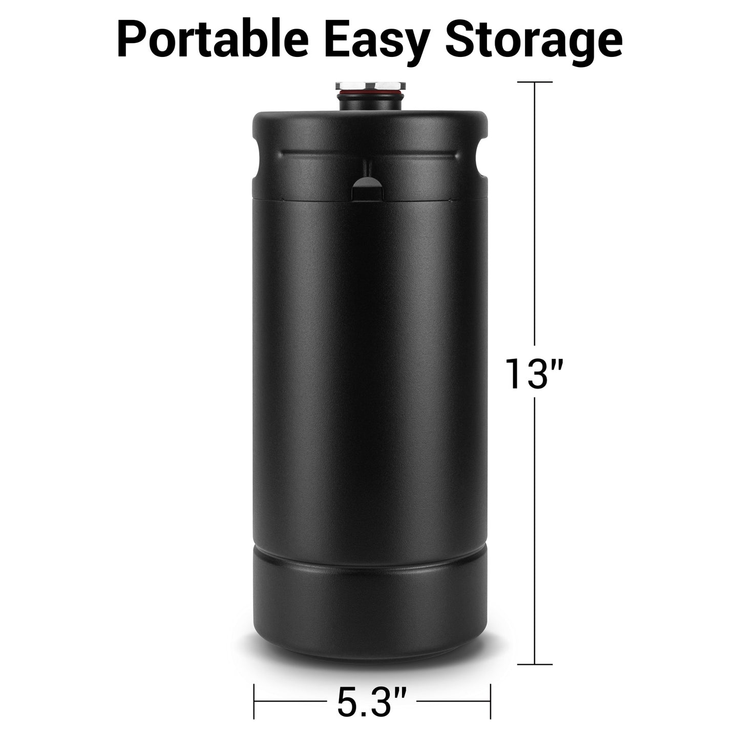 TMCRAFT 128oz Stainless Steel Mini Keg Black