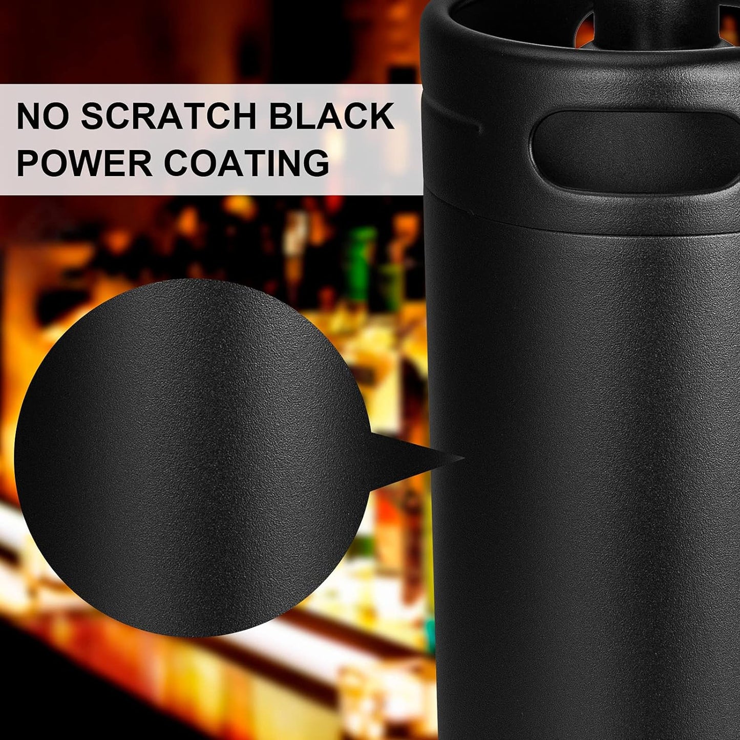 TMCRAFT 128oz Stainless Steel Mini Keg Black