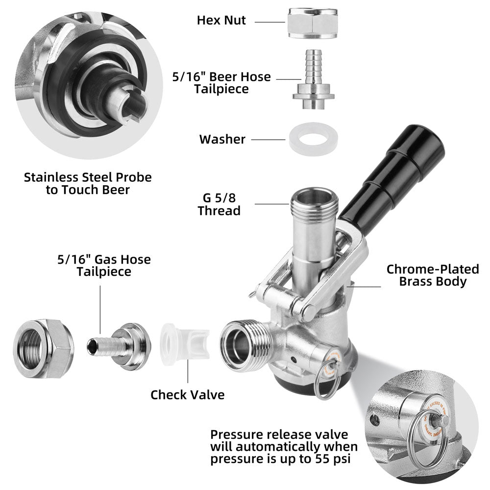 TMCRAFT Beer Keg S System Coupler