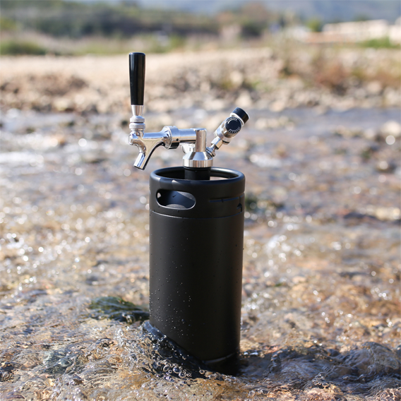 tmcraft 128oz mini keg growler black details page products details 1