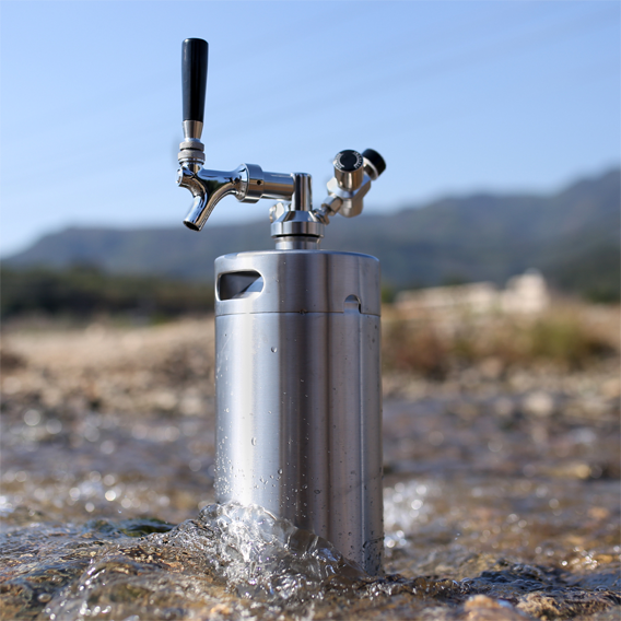 tmcraft 128oz mini keg growler silver details page products details 1