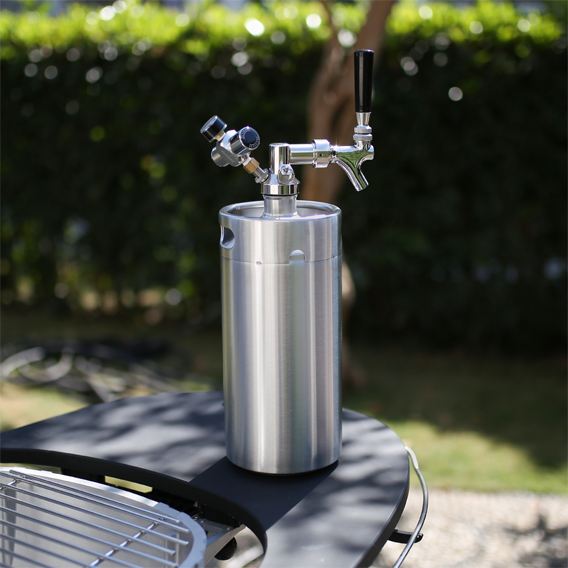 tmcraft 128oz mini keg growler silver details page products details