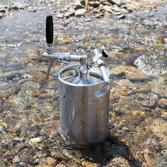 tmcraft 170oz mini keg growler silver details page products details 2