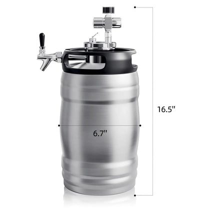 tmcraft 1.3 gal double walled beer keg growler size photo