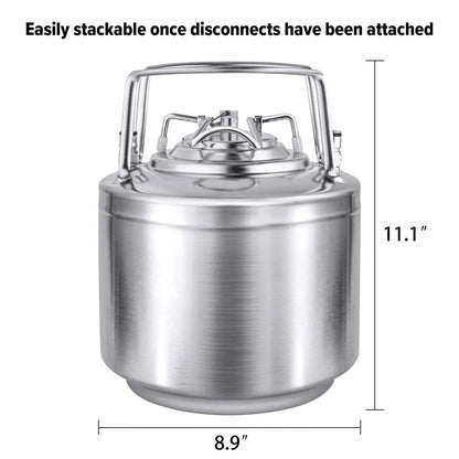 tmcraft 1.6 gallon mini corny keg size photo