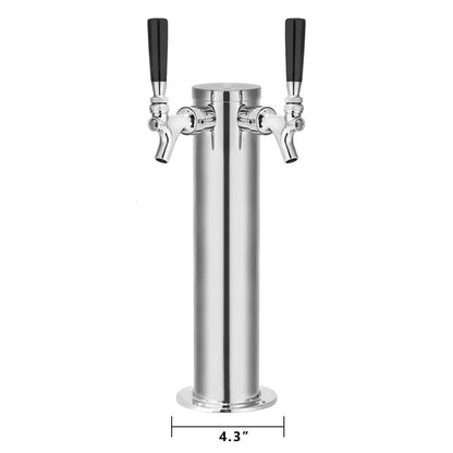 tmcraft dual faucet draft beer tower dispenser size photo