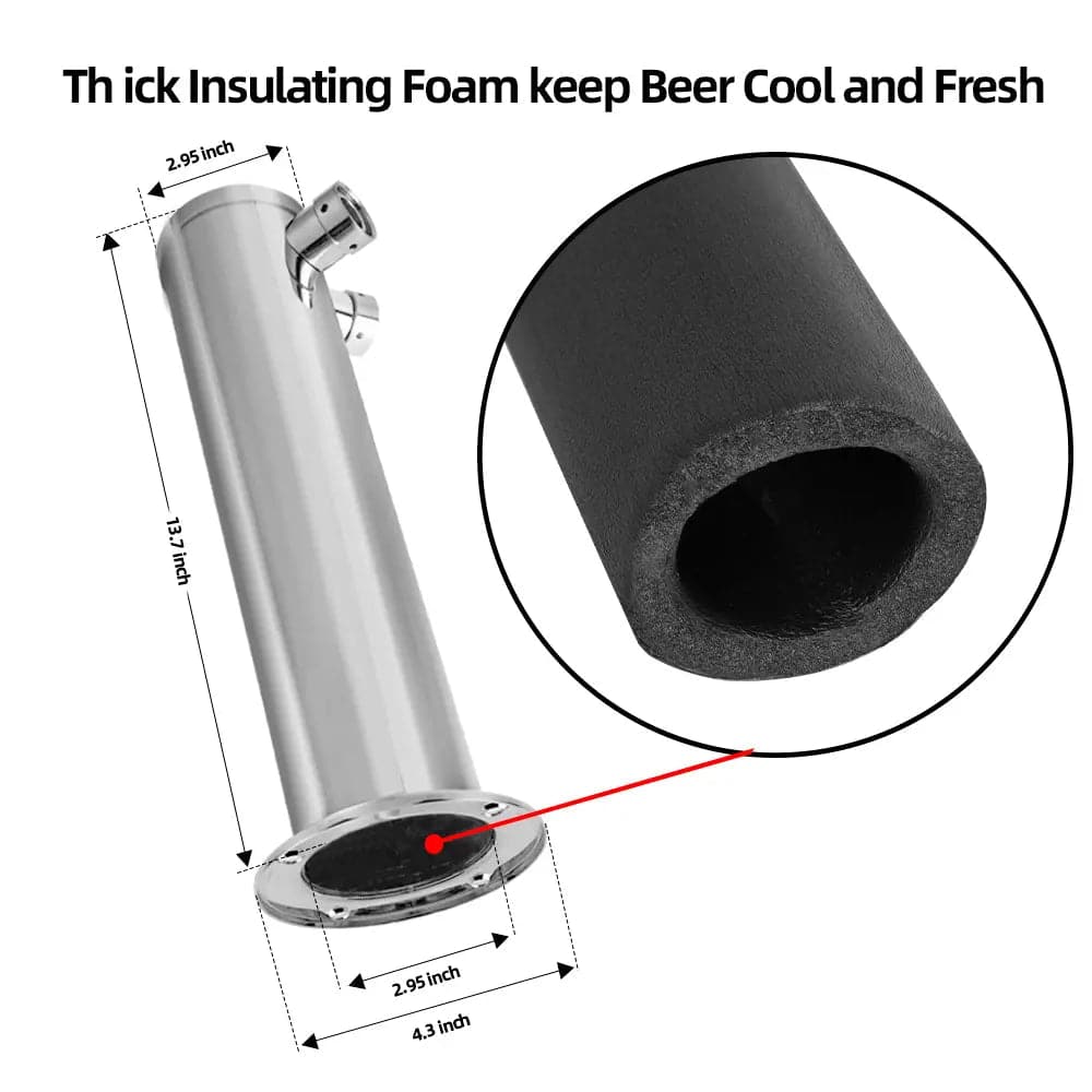 tmcraft dual faucet draft beer tower dispenser size photo 1