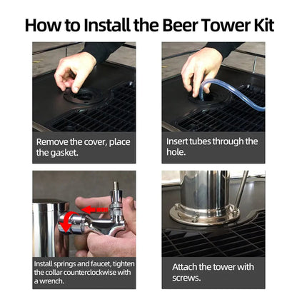 tmcraft dual faucet draft beer tower dispenser introduction photo