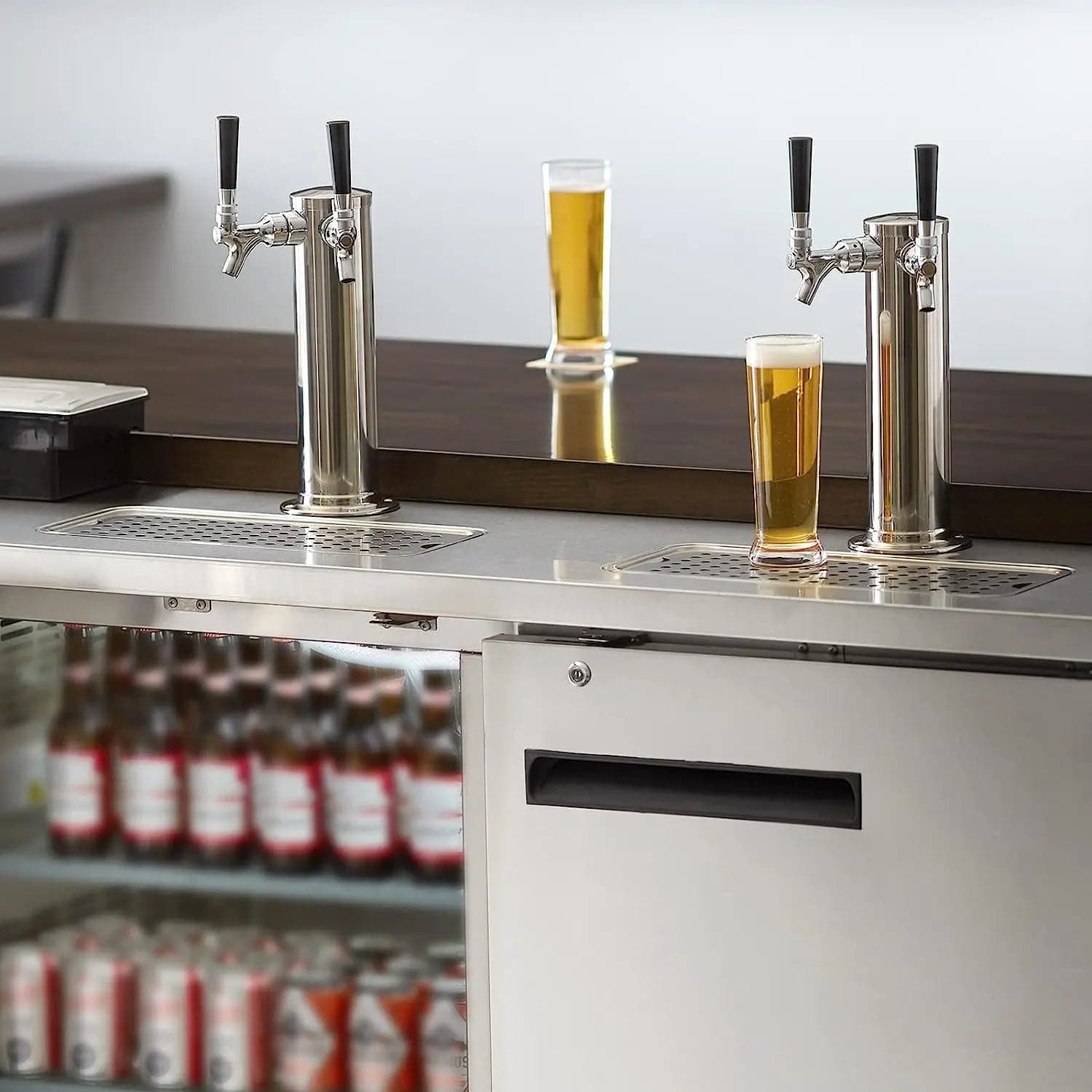 tmcraft dual faucet draft beer tower dispenser show photo