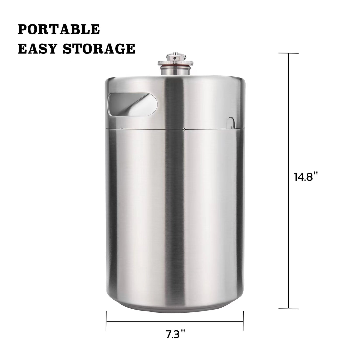 TMCRAFT 270oz Stainless Steel Mini Keg