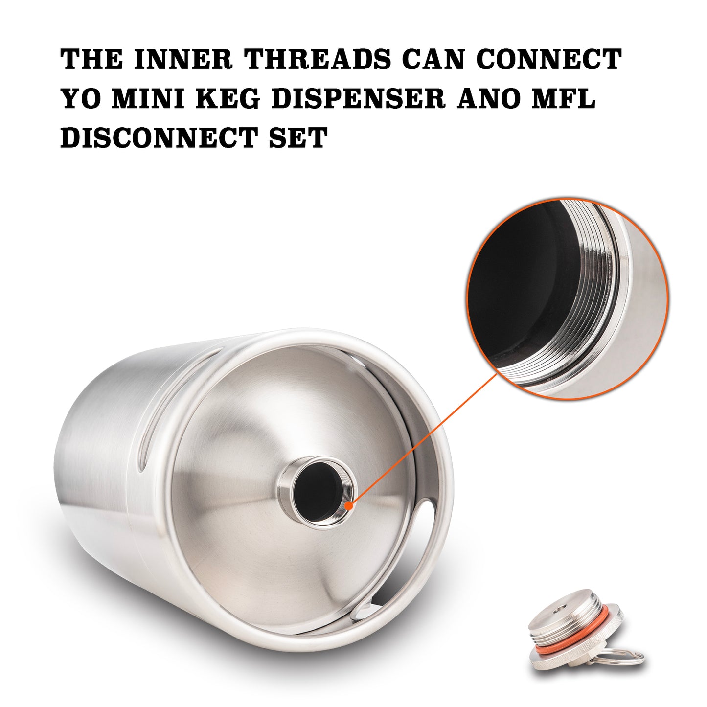 TMCRAFT 270oz Stainless Steel Mini Keg