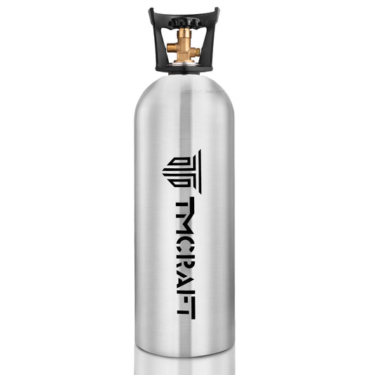 TMCRAFT 20 lbs CO2 Gas Tank Silver with Handle