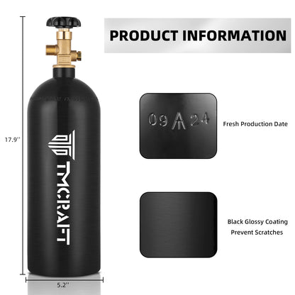 TMCRAFT 5 lbs CO2 Gas Tank Black