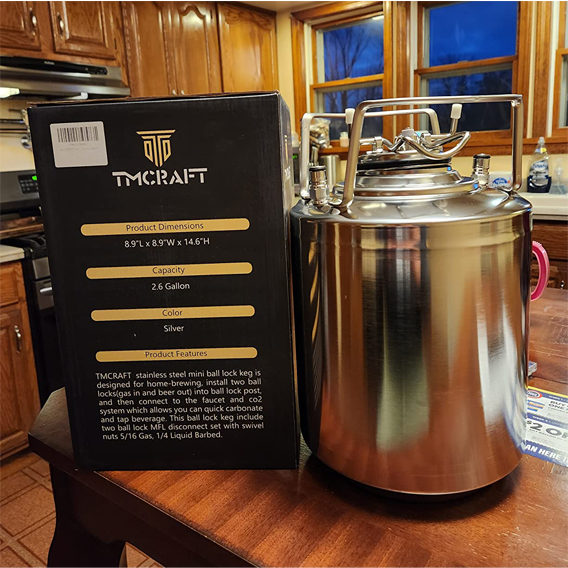 tmcraft 2.6 gallon mini corny keg details page products details