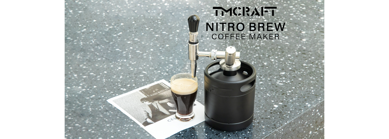 TMCRAFT 64oz Nitro Cold Brew Coffee Maker, Home Brew Coffee Keg with Stainless Steel Stout Creamer Faucet & Pressure Relievin