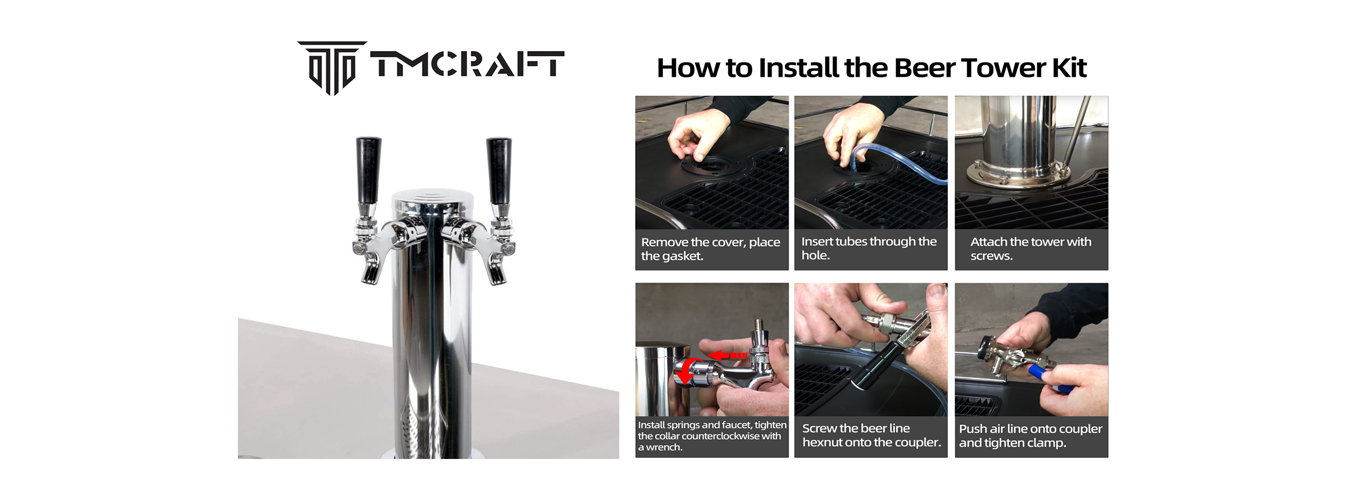 tmcraft double tap kegerator tower kit details page banner 1