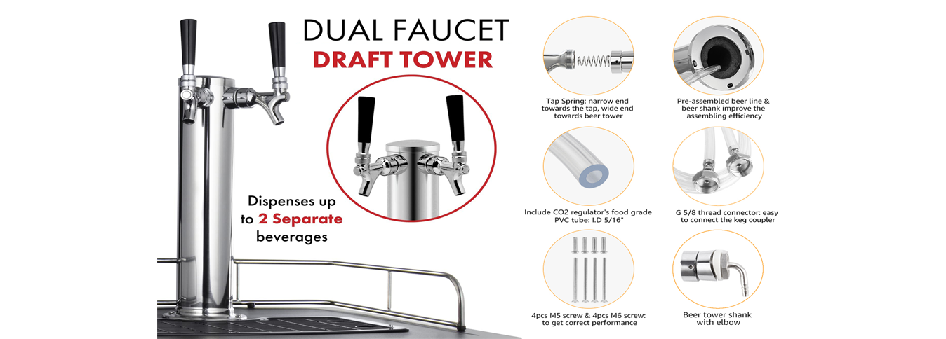 tmcraft double tap kegerator tower kit details page banner 2
